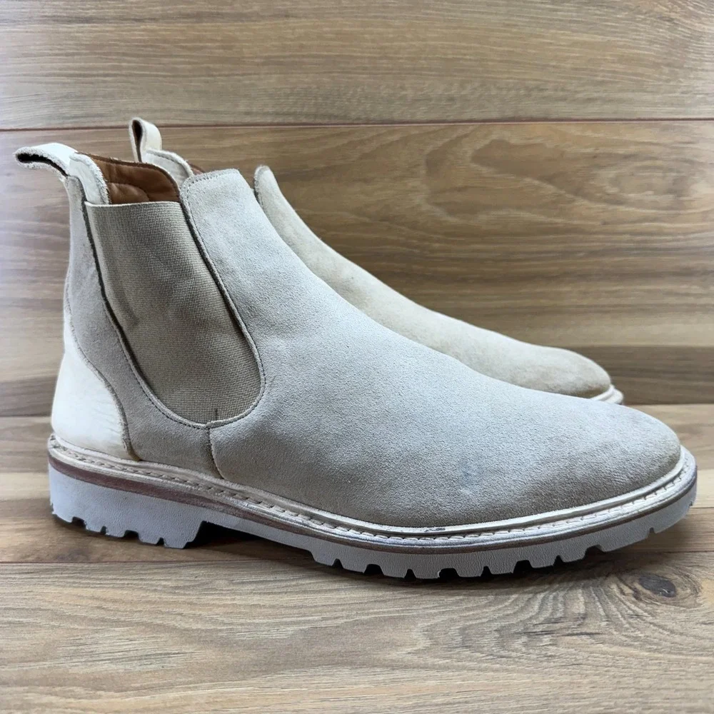 Allen Edmonds Discovery Chelsea Boots 10.5 D Parchment Extra Lite Lug Old Money
